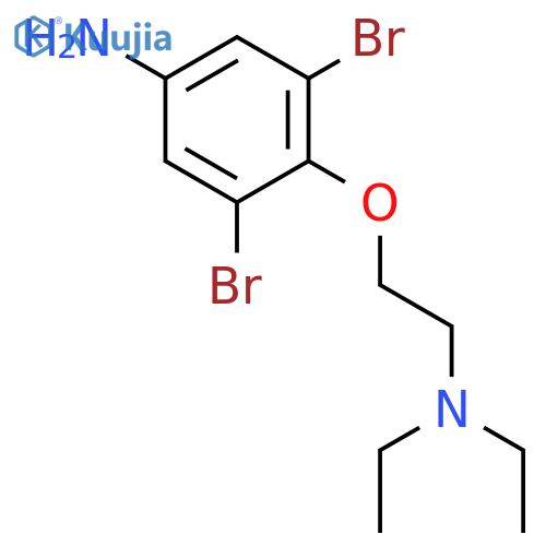 BENZENAMINE, 3,5-DIBROMO-4-[2-(DIETHYLAMINO)ETHOXY]- structure