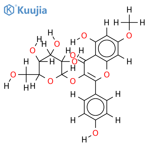 Rhamnocitrin 3-glucoside structure