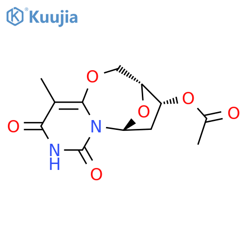 [(1R,10R,11R)-6-Methyl-3,5-dioxo-8,13-dioxa-2,4-diazatricyclo[8.2.1.02,7]tridec-6-en-11-yl] acetate structure