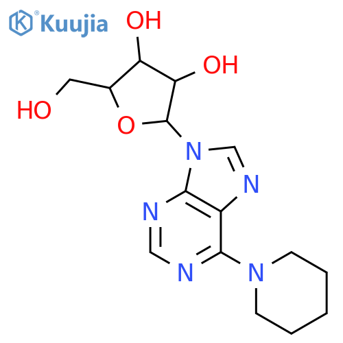 9H-Purine,6-(1-piperidinyl)-9-b-D-ribofuranosyl- structure