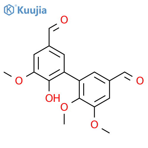 [1,1'-Biphenyl]-3,3'-dicarboxaldehyde, 6-hydroxy-5,5',6'-trimethoxy- structure