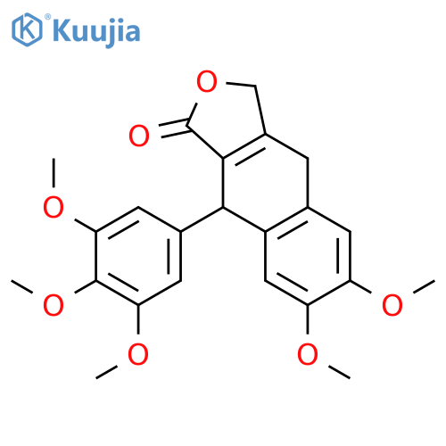 Naphtho[2,3-c]furan-1(3H)-one, 4,9-dihydro-6,7-dimethoxy-9-(3,4,5-trimethoxyphenyl)- structure