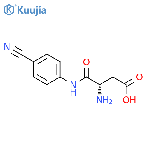 Butanoic acid, 3-amino-4-[(4-cyanophenyl)amino]-4-oxo-, (S)- structure