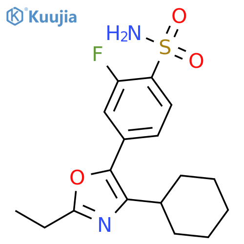 Benzenesulfonamide, 4-(4-cyclohexyl-2-ethyl-5-oxazolyl)-2-fluoro- structure