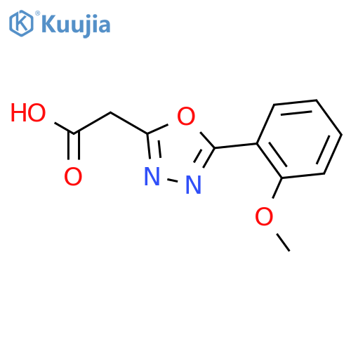 2-(5-(2-Methoxyphenyl)-1,3,4-oxadiazol-2-yl)acetic Acid structure