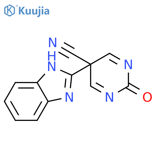 5-Pyrimidinecarbonitrile, 5-(1H-benzimidazol-2-yl)-2,5-dihydro-2-oxo- structure