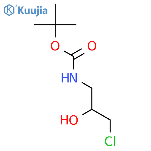 tert-Butyl (2S)-3-Chloro-2-hydroxypropylcarbamate structure
