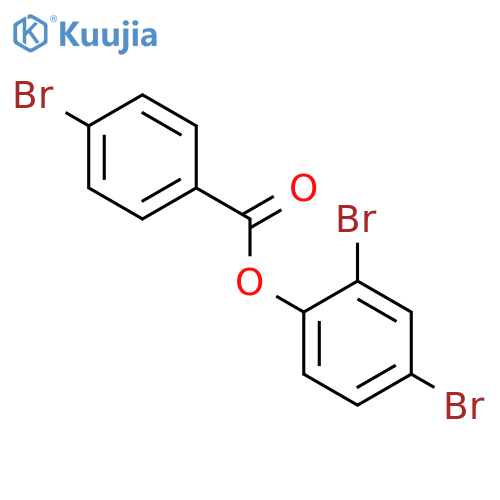 Benzoic acid, 4-bromo-, 2,4-dibromophenyl ester structure
