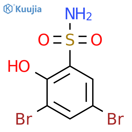 3,5-Dibromo-2-hydroxybenzene-1-sulfonamide structure