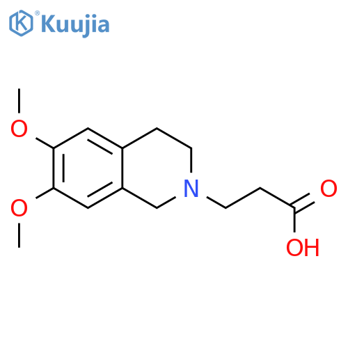 3-(6,7-dimethoxy-1,2,3,4-tetrahydroisoquinolin-2-yl)propanoic acid structure