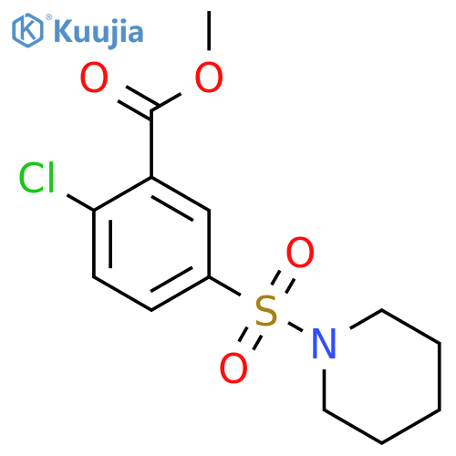 methyl 2-chloro-5-(piperidine-1-sulfonyl)benzoate structure