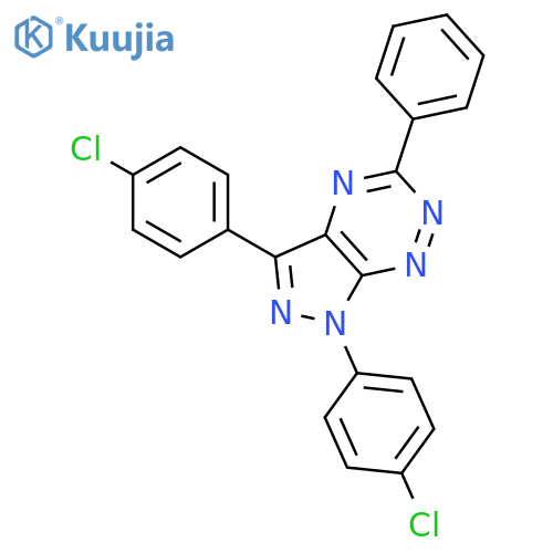 1H-PYRAZOLO[4,3-E][1,2,4]TRIAZINE, 1,3-BIS(4-CHLOROPHENYL)-5-PHENYL- structure