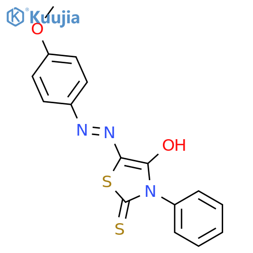 2(3H)-THIAZOLETHIONE, 4-HYDROXY-5-[(4-METHOXYPHENYL)AZO]-3-PHENYL- structure
