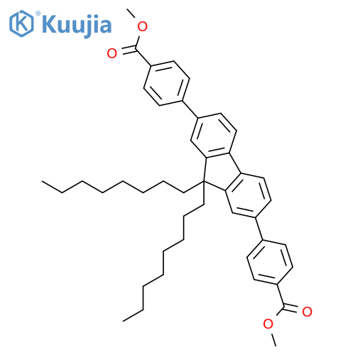 BENZOIC ACID, 4,4'-(9,9-DIOCTYL-9H-FLUORENE-2,7-DIYL)BIS-, DIMETHYL ESTER structure