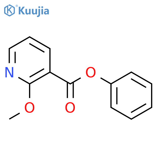 3-Pyridinecarboxylic acid, 2-methoxy-, phenyl ester structure