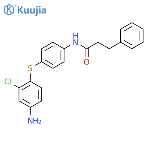 BENZENEPROPANAMIDE, N-[4-[(4-AMINO-2-CHLOROPHENYL)THIO]PHENYL]- structure