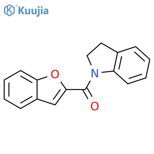 1-(1-benzofuran-2-carbonyl)-2,3-dihydro-1H-indole structure