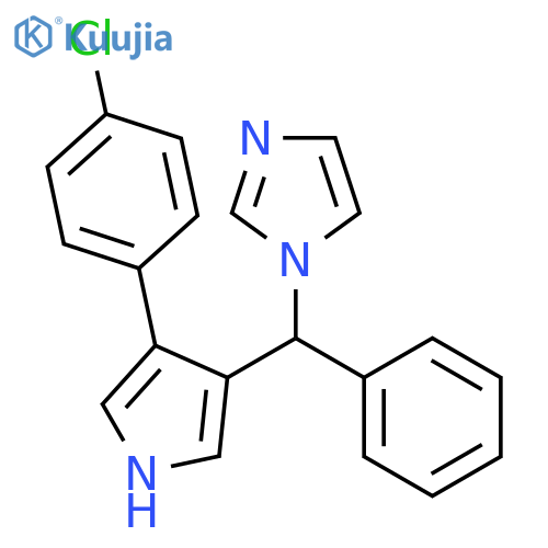 1H-Imidazole, 1-[[4-(4-chlorophenyl)-1H-pyrrol-3-yl]phenylmethyl]-, (-)- structure