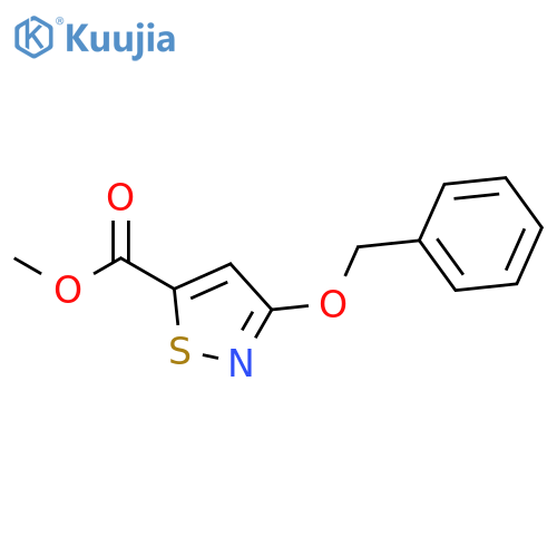5-Isothiazolecarboxylic acid, 3-(phenylmethoxy)-, methyl ester structure