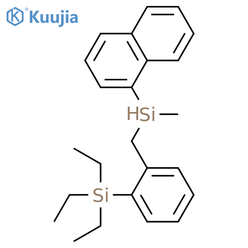 Silane, triethyl[2-[(methyl-1-naphthalenylsilyl)methyl]phenyl]-, (-)- structure