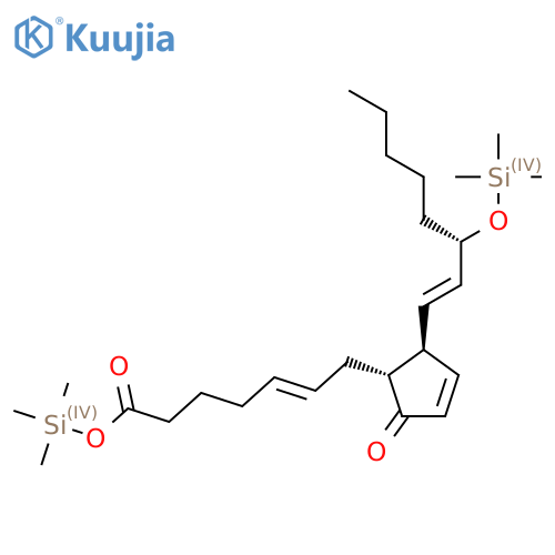 Trimethylsilyl (E)-7-[(1R,5S)-2-oxo-5-[(E,3S)-3-trimethylsilyloxyoct-1-enyl]cyclopent-3-en-1-yl]hept-5-enoate structure