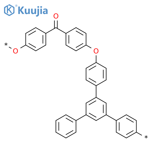 Poly[oxy-1,4-phenylenecarbonyl-1,4-phenyleneoxy(5'-phenyl[1,1':3',1''-terphenyl]-4,4''-diyl)] structure