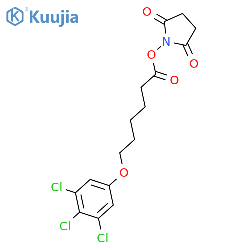 2,5-PYRROLIDINEDIONE, 1-[[1-OXO-6-(3,4,5-TRICHLOROPHENOXY)HEXYL]OXY]- structure