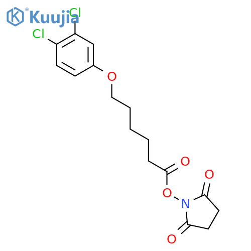 2,5-PYRROLIDINEDIONE, 1-[[6-(3,4-DICHLOROPHENOXY)-1-OXOHEXYL]OXY]- structure