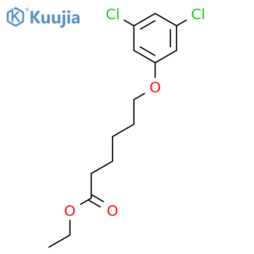 Hexanoic acid, 6-(3,5-dichlorophenoxy)-, ethyl ester structure