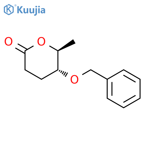 2H-PYRAN-2-ONE, TETRAHYDRO-6-METHYL-5-(PHENYLMETHOXY)-, (5R,6S)- structure