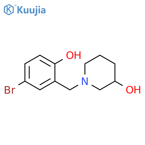 1-(5-Bromo-2-hydroxybenzyl)piperidin-3-ol structure