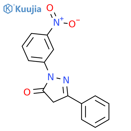 3H-PYRAZOL-3-ONE, 2,4-DIHYDRO-2-(3-NITROPHENYL)-5-PHENYL- structure