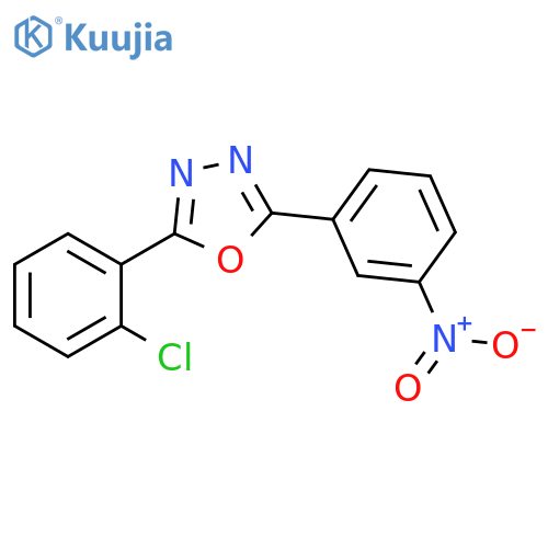 2-(2-chlorophenyl)-5-(3-nitrophenyl)-1,3,4-oxadiazole structure