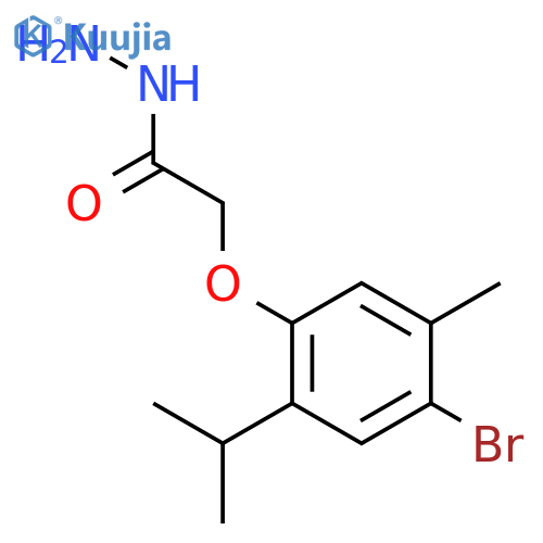 2-(4-bromo-2-isopropyl-5-methylphenoxy)acetohydrazide structure
