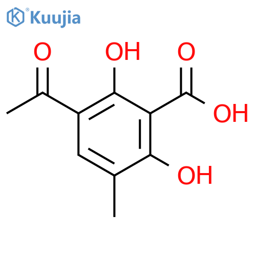 Benzoic acid,3-acetyl-2,6-dihydroxy-5-methyl- structure