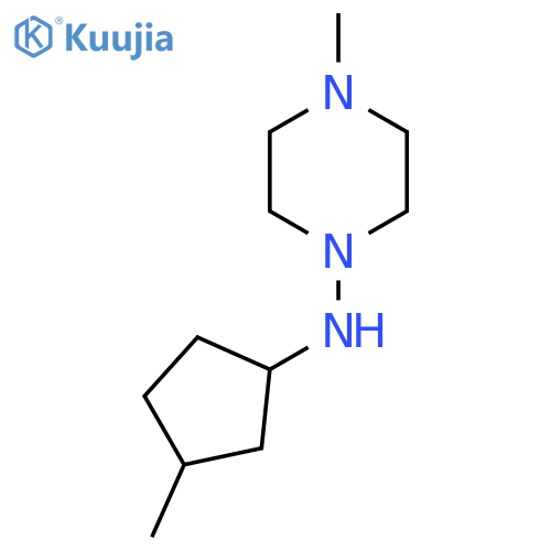 4-methyl-N-(3-methylcyclopentyl)piperazin-1-amine, Mixture of diastereomers structure