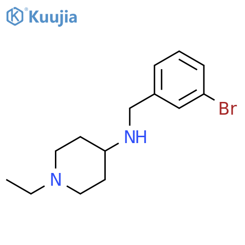 N-(3-bromophenyl)methyl-1-ethylpiperidin-4-amine structure