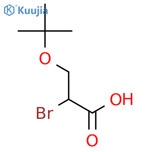 Propanoic acid, 2-bromo-3-(1,1-dimethylethoxy)- structure
