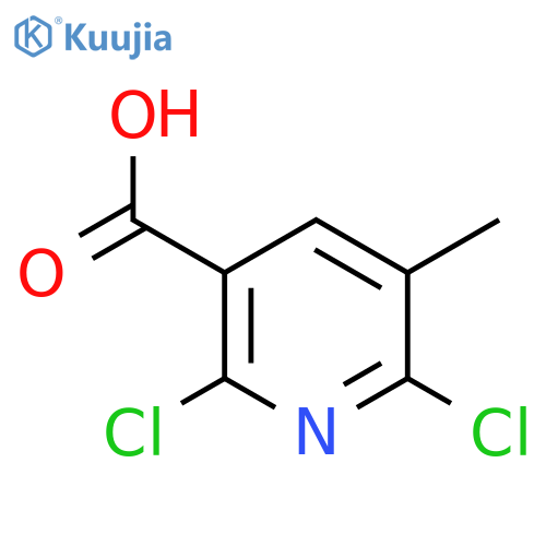 2,6-dichloro-5-methyl-pyridine-3-carboxylic acid structure