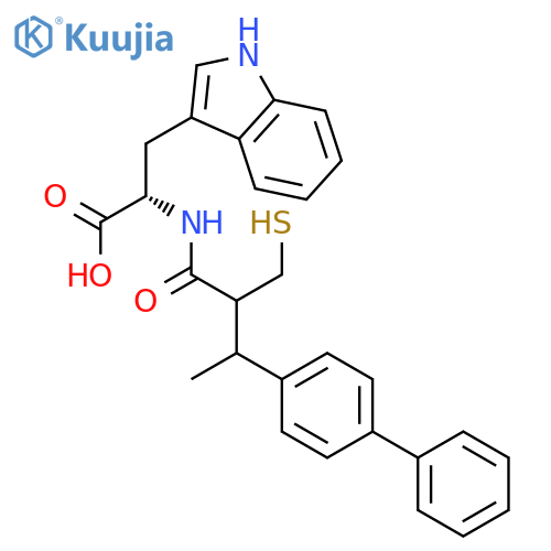 L-TRYPTOPHAN, N-[3-[1,1'-BIPHENYL]-4-YL-2-(MERCAPTOMETHYL)-1-OXOBUTYL]- structure
