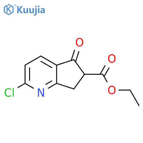 Ethyl 2-chloro-5-oxo-6,7-dihydro-5H-cyclopenta[b]pyridine-6-carboxylate structure