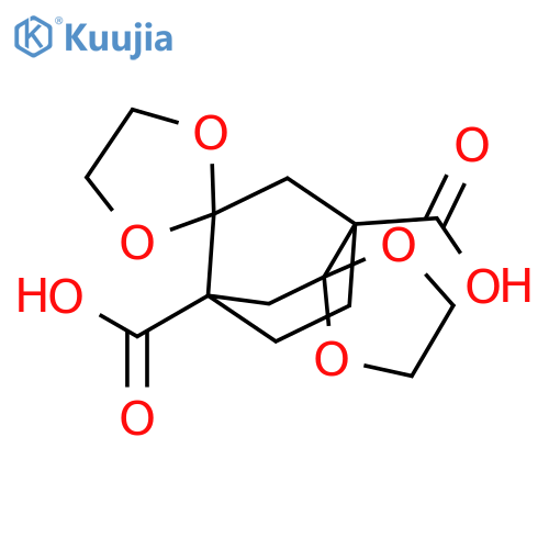 Dispiro[1,3-dioxolane-2,2'-bicyclo[2.2.2]octane-5',2''-[1,3]dioxolane]-1',4'-dicarboxylic acid structure