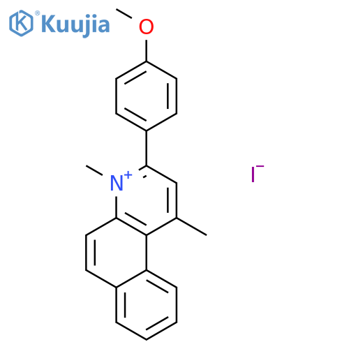 Benzo[f]quinolinium, 3-(4-methoxyphenyl)-1,4-dimethyl-, iodide structure