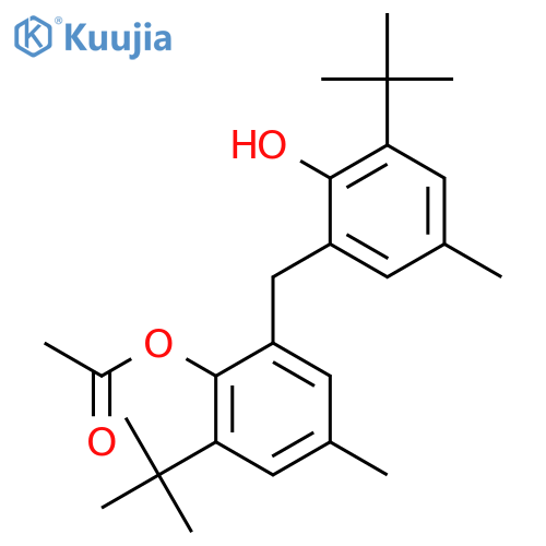 2-[[2-(acetyloxy)-3-(1,1-dimethyl-ethyl)-5-methylphenyl]methyl]-6-(1,1-dimethylethyl)-4-methylphenol structure