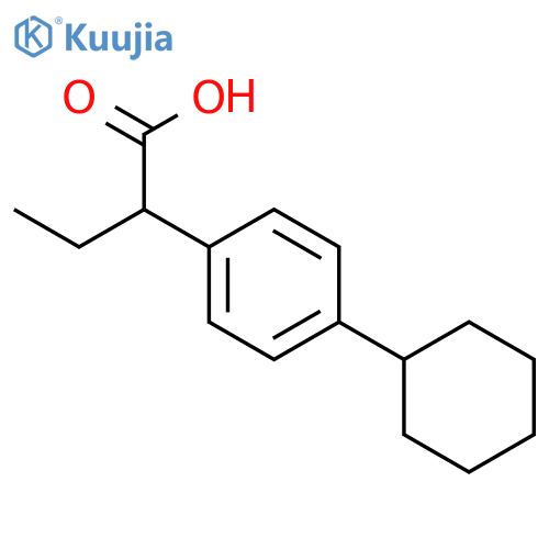2-(4-Cyclohexylphenyl)butanoic acid structure