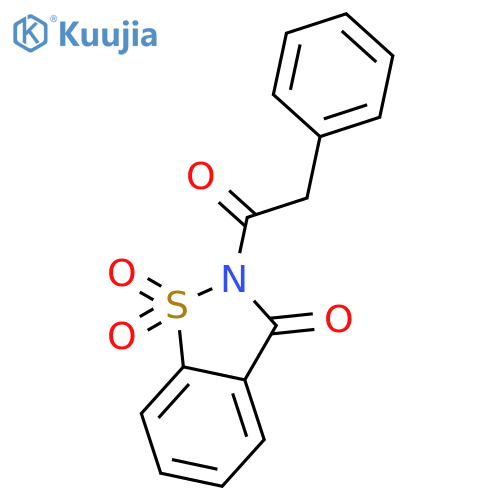 1,2-BENZISOTHIAZOL-3(2H)-ONE, 2-(PHENYLACETYL)-, 1,1-DIOXIDE structure