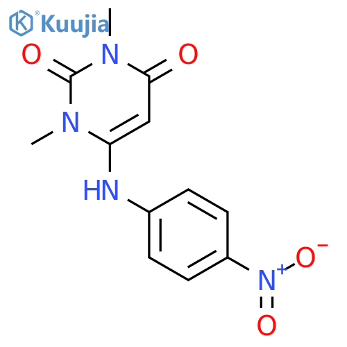 2,4(1H,3H)-PYRIMIDINEDIONE, 1,3-DIMETHYL-6-[(4-NITROPHENYL)AMINO]- structure