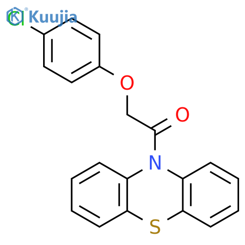 10H-PHENOTHIAZINE, 10-[(4-CHLOROPHENOXY)ACETYL]- structure