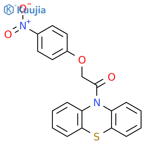 10H-Phenothiazine, 10-((4-nitrophenoxy)acetyl)- structure