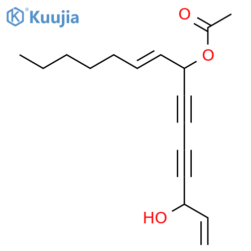 3-Hydroxypentadeca-1,9-dien-4,6-diyn-8-yl acetate structure